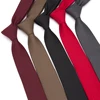 Men Skinny Tie Wool Fashion Ties for Mens Wedding Suit Business Party Slim Classic Solid Color Neck Tie Casual 6cm Red Necktie ► Photo 1/6