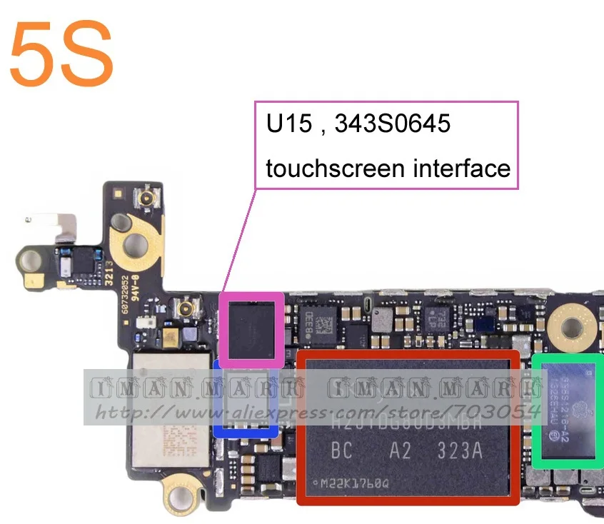 Original Logic board U15 343S0645 ic For iphone 5S touchscreen