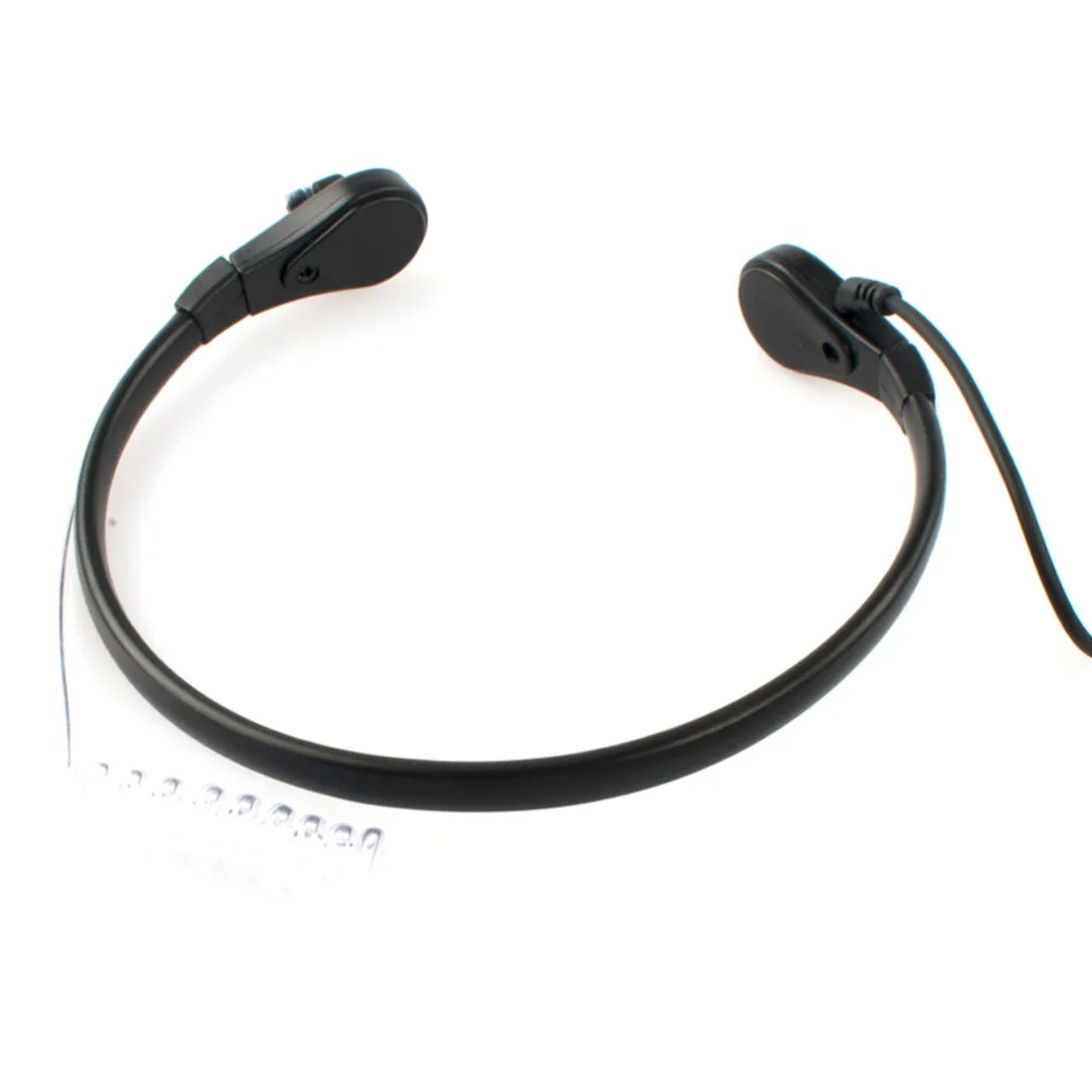 Throat Microphone Vibration Headset Mic PTT Headphone Earpiece for Two Way Radio Yaesu VX-3R VX-5R VX-210 FT50R FT60R Walkie Talkie (2)