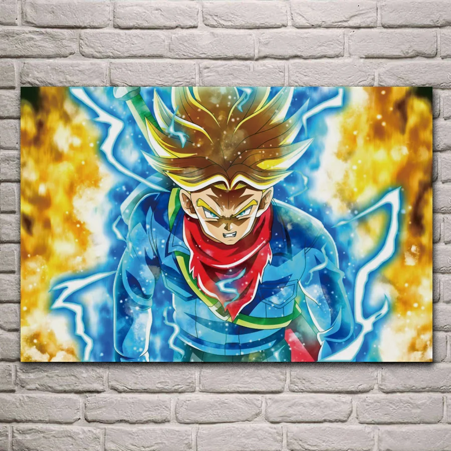 Anime Dragon Ball Super Mirai Trunks Dbs Super Saiyan Rage Manga Living Room Home Wall Art Decor Wood Frame Fabric Poster Mc332 Fabric Posters Frame Posterwood Poster Aliexpress