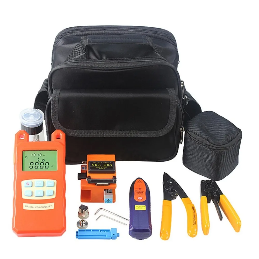 

Practical 22pcs Fiber Optic FTTH Tool Kit SKL-60S Fiber Cleaver Optical Power Meter Visual Fault Locator Tester