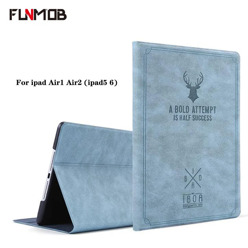 Для ipad Case олень узор из искусственной кожи чехол для apple ipad air1 air2 случаях защитный чехол-подставка для ipad 5 iapd 6 A1566 A1567 A147