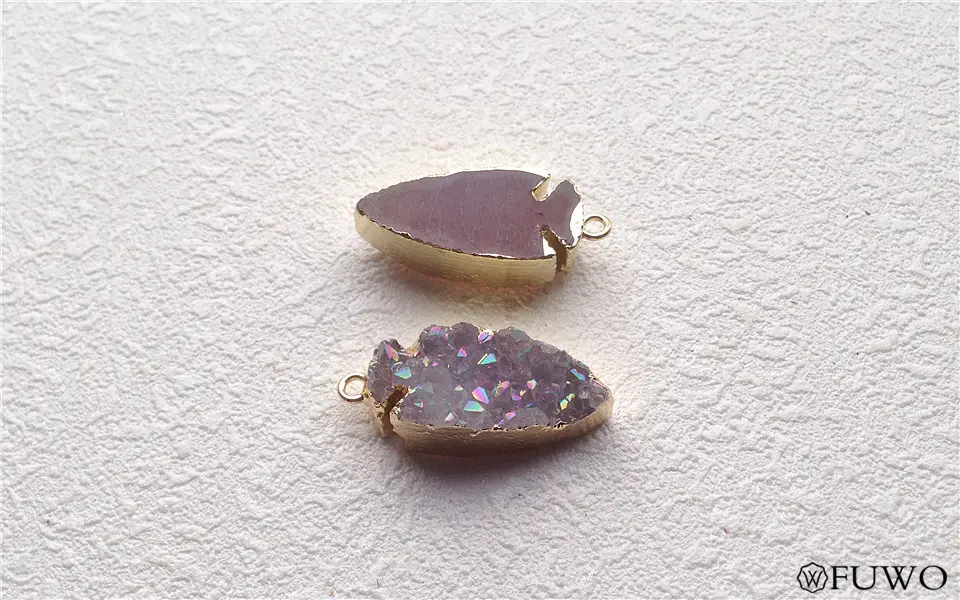Angel Aura Quartz Druzy Pendant 7