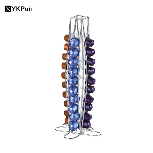 Special Offers YKPuii 40 Pod Portable Iron Plating Coffee Capsule Holder Rotary Storage Stand Chrome Tower Mount Rack Coffee Shelves Special Offers YKPuii 40 Pod Portable Iron Plating Coffee Capsule Holder Rotary Storage Stand Chrome Tower Mount Rack Coffee Shelves