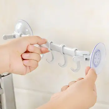

Best Wall Vacuum Rack Suction Cup 6 Hooks Towel Bathroom Kitchen Holder Sucker Hanger