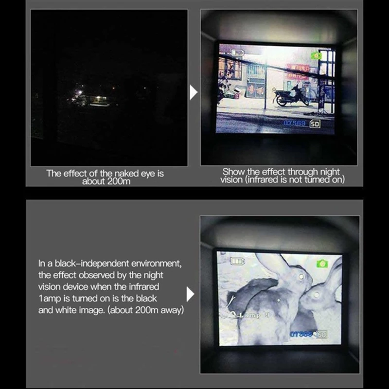 Tela de Toque Câmera para Monitoramento de Noite Mais Recente Novo Design Digital Visão Noturna Binóculos Inteligente Laser Multi-função Registro hd 26 Esporte e Lazer