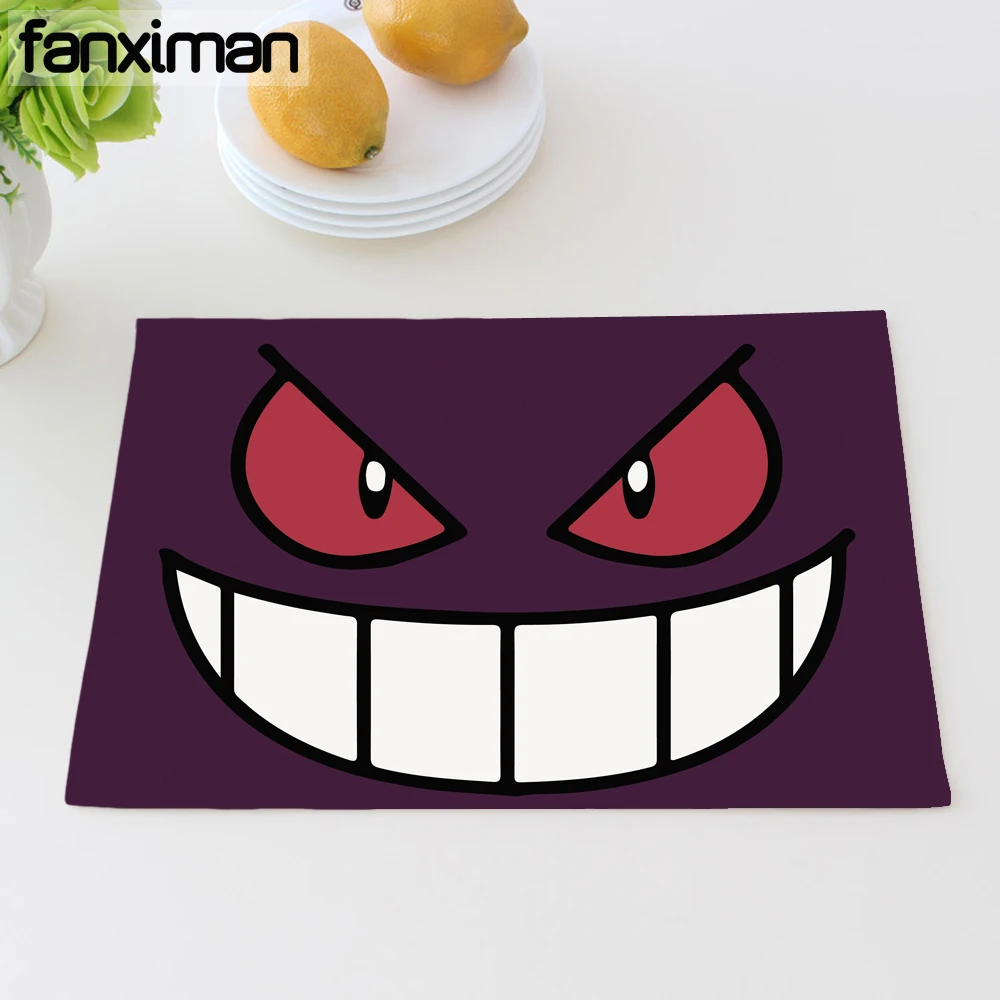 42x32 см Pokemon Pikachu хлопковая льняная подставка в стиле Вестерн изоляционный коврик