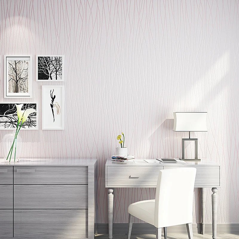 Comprar Blanco Rosa Beige Moderno Simple Papel De Pared Color Sólido