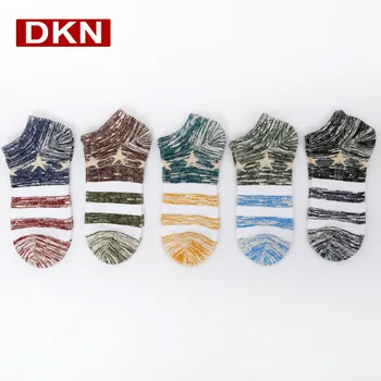 

Fashion Star Striped Men&Women Cotton Invisible Socks Spring/Summer Short Cotton Ankle Socks Casual Colorful No Show Socks
