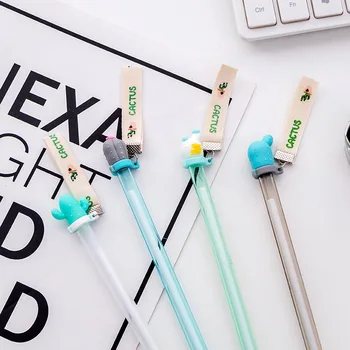 

40pc/lot Lovely Cactus Hanging band Gel ink pen/creative cartoon student office school water pen / signature pen/children gift