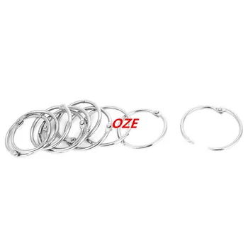 

10 Pcs Staple Book Binder 32mm Inner Diameter Loose Leaf Ring Keychain