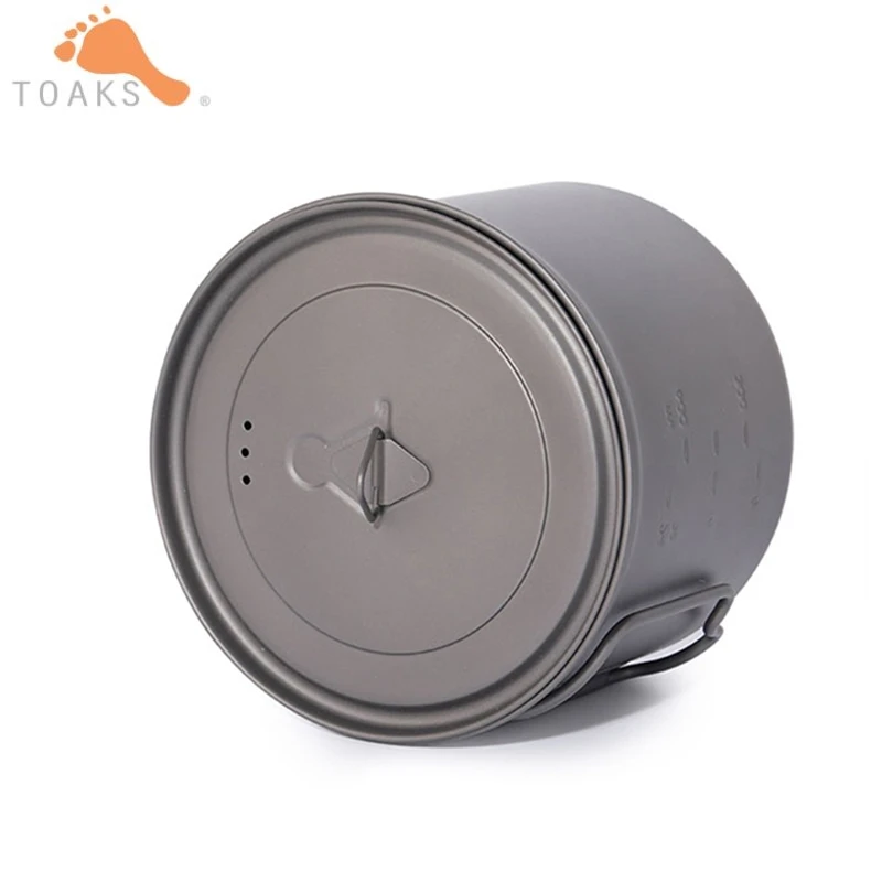  TOAKS 900ml Titanium Pot Titanium Cook Pot with Foldable Handles and Lid Kitchen Cookware Tools Ult - 4000453260948