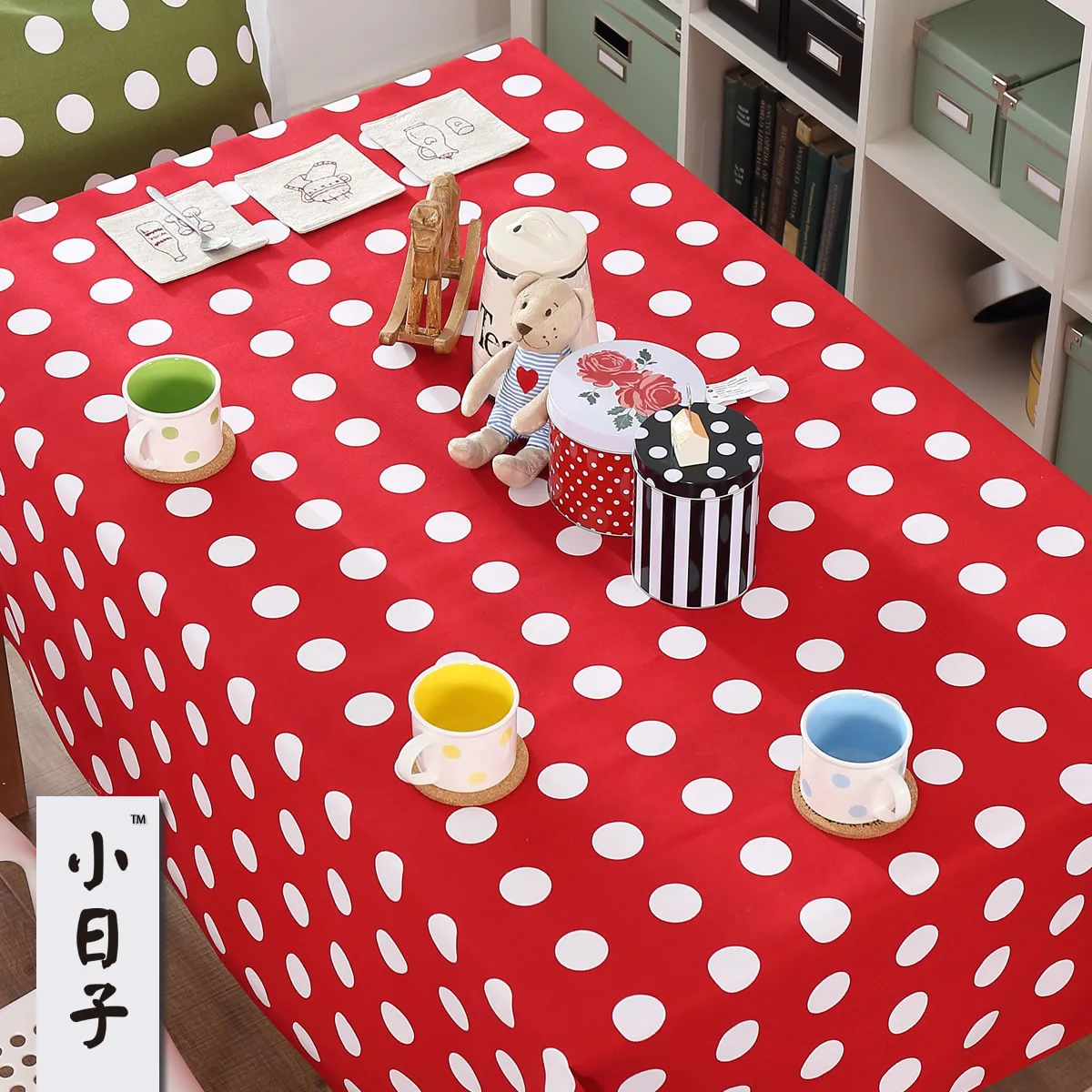 

Table cloth quality cloth fluid canvas brief dining table cloth lubai large polka dot