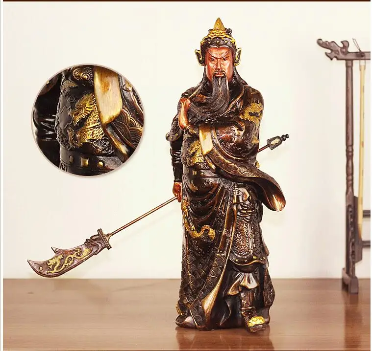 

2019 family Company home business TOP efficacious Protection-Martial arts fortune God GUAN GONG Guandi FENG SHUI bronze statue