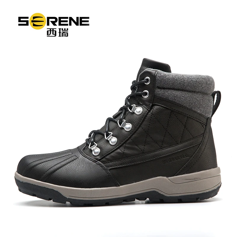 Safety Shoes For Men Boots Waterproof PU Lace-up Causal Footwear Men's Winter Boots Anti-slip Warm Work Shoe Classic Black Shoes цена Safety Shoes For Men Boots Waterproof PU Lace-up Causal Footwear Men's Winter Boots Anti-slip Warm Work Shoe Classic Black Shoes цены онлайн