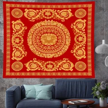 Court style retro Deconstruction Indian Mandala Tapestry Polyester Wall Hanging Table Cloth Curtain Blanket Yoga Mat Blanket