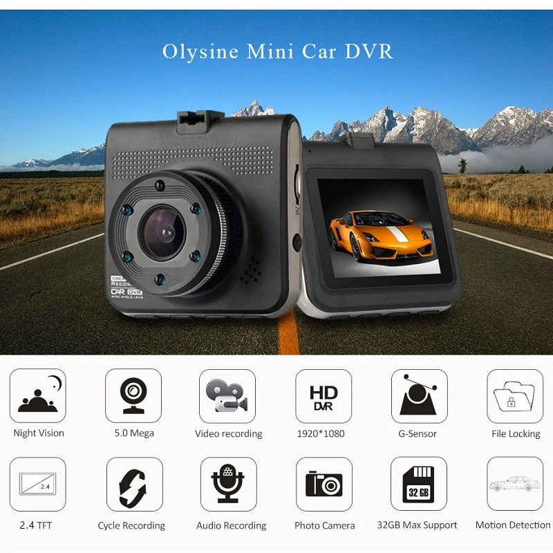 T661 Car DVR Full HD 1080P Dash Camera Auto Video Recorder Vehicle
