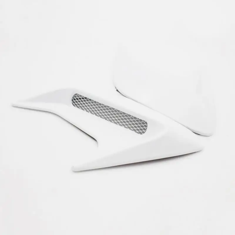 2 PCS DIY Car Auto Decorative Side Vent Air Flow Fender Intake Stickers Silver