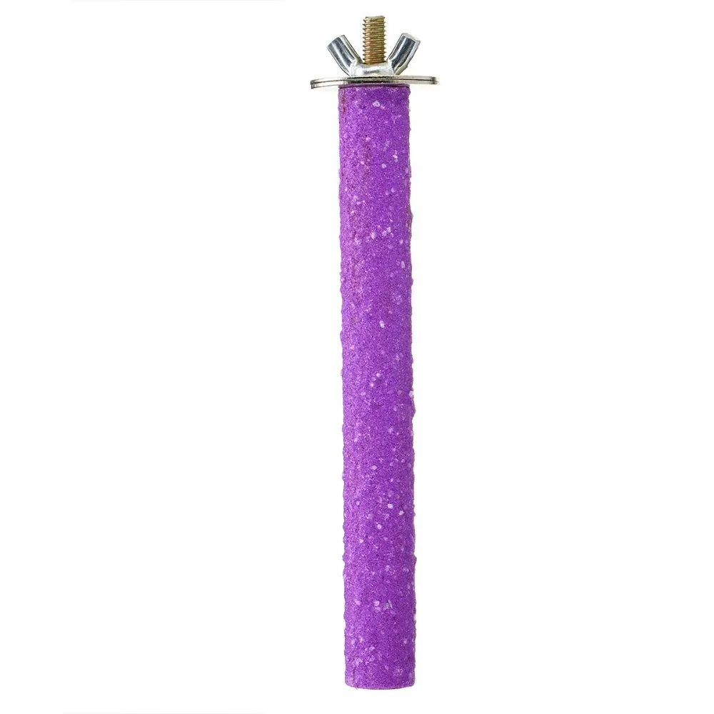 

Mayitr Hot sale 1pc Colorful Pet Bird Parrot Grinding Cage Chew Toys PawClean Tool Budgie Bites Parakeet 14cm Random
