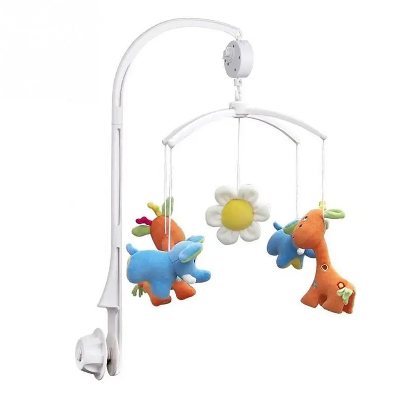 Baby Crib Rotating Bed Bell Holder Spring Driven Plastic Kids Crib DIY Toy Holder Shelf Child Crisp Ring Stander Mobile Assemble