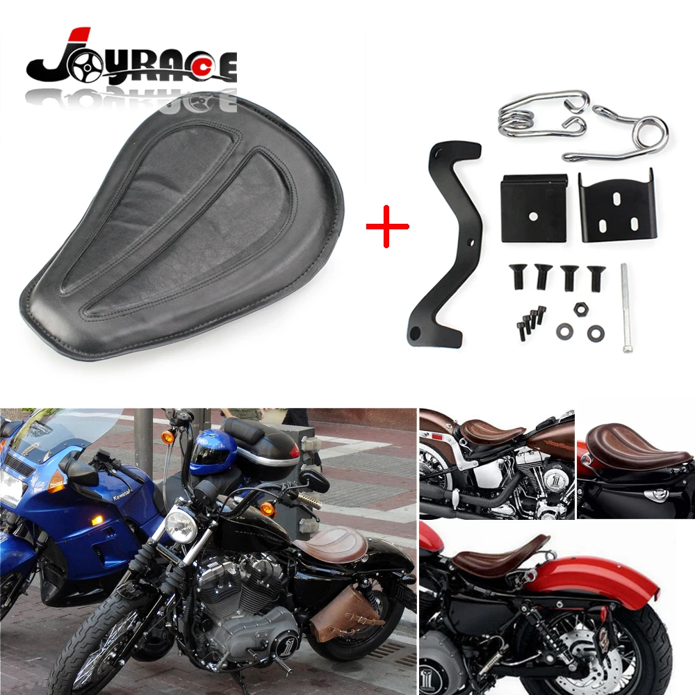 

1 x Black Motorcycle PU Leather Solo Seat for Harley Sportster XL1200 XL883 48 2004 DHL Shipping