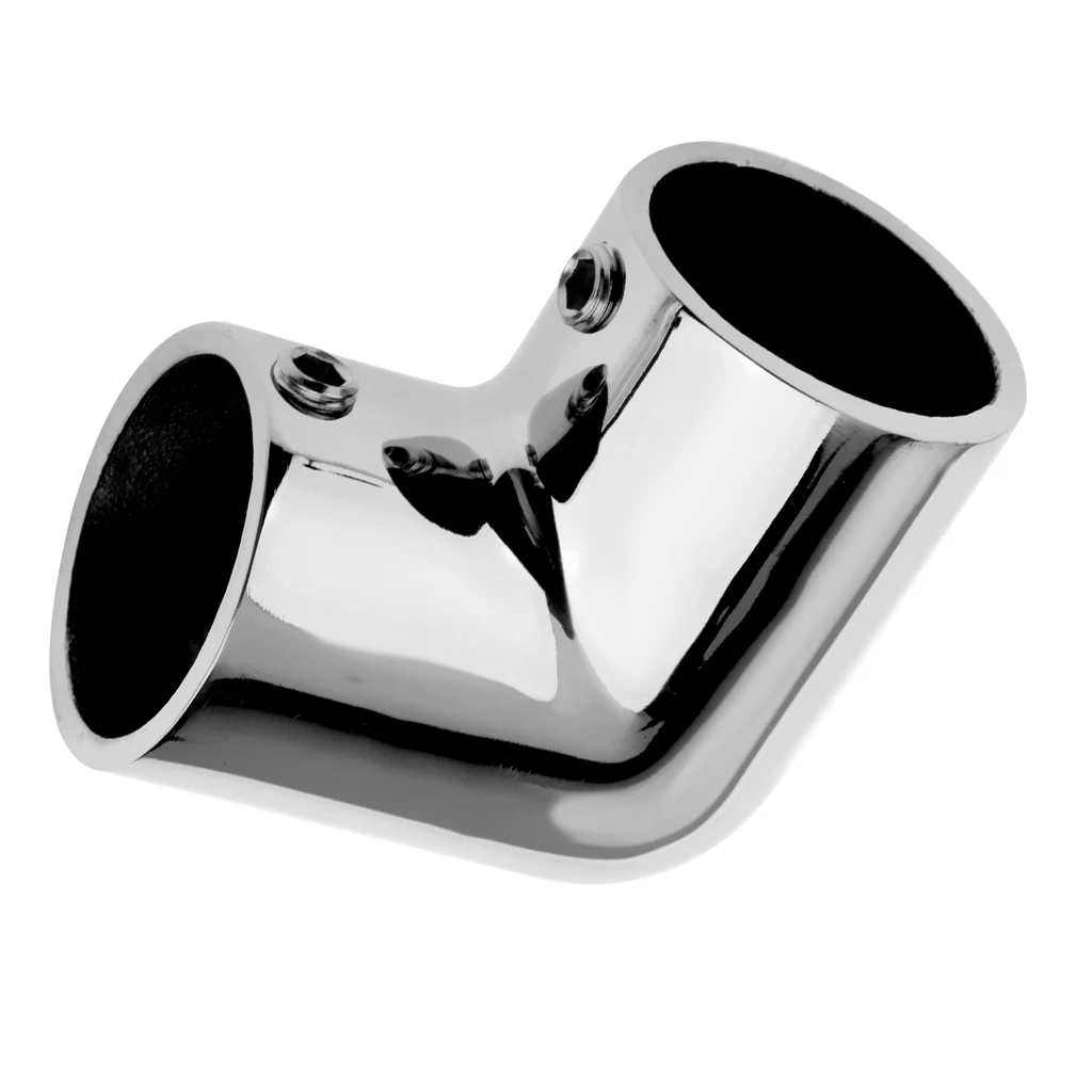316 Stainless Steel Boat Hand Rail Fitting 90 Degree Elbow Tube Mount Maximum Corrosion Resistance Durability