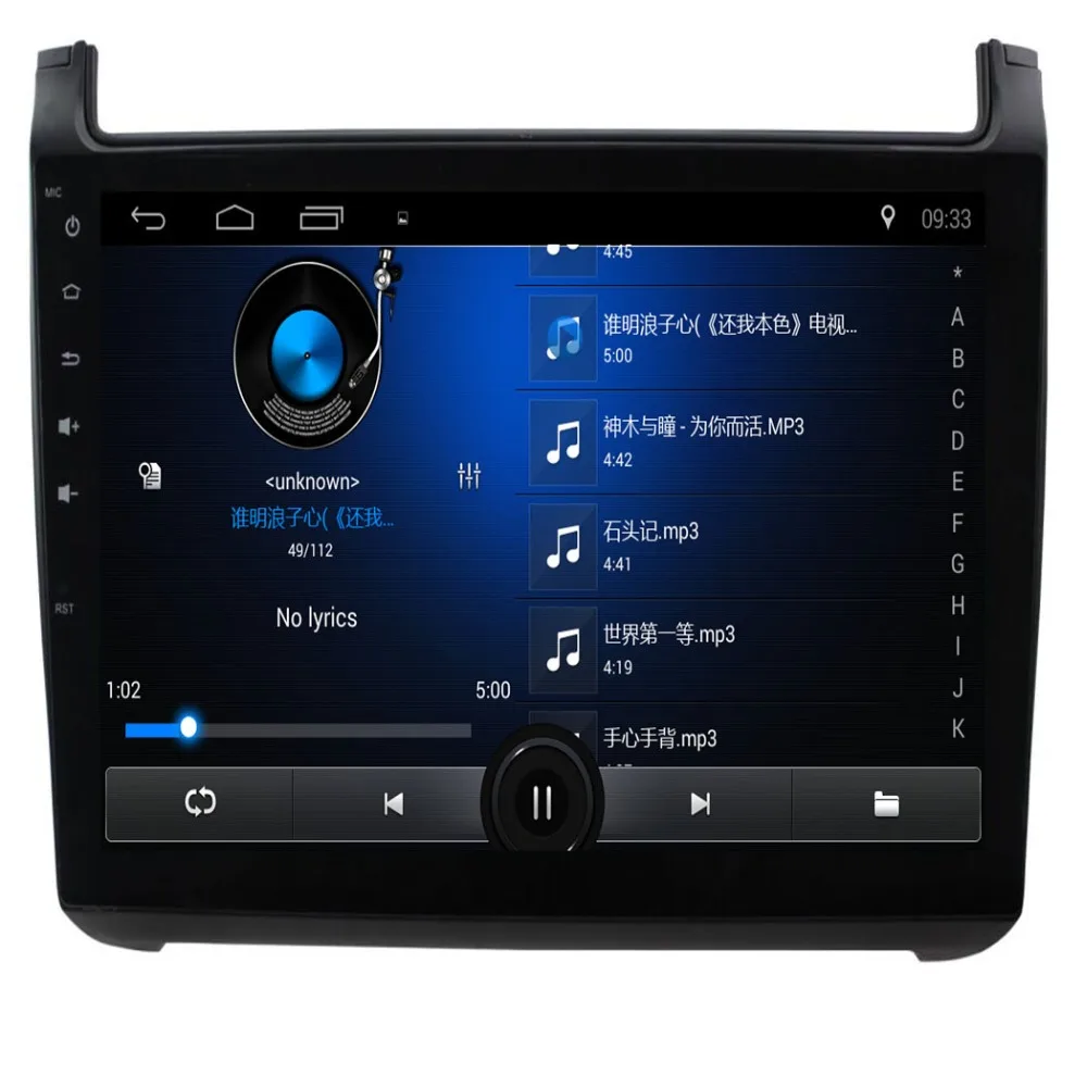 Best 2GB RAM quad Core 10.2" Android 8.1 Car Audio DVD Player for VW Volkswagen Polo 2012-2016 With Radio GPS WIFI Bluetooth USB DVR 3