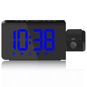

Changing Of Brightness Day/Night AC Power FM Radio Clock ,12/24 Hour Projection Snooze Alarm Table Clock
