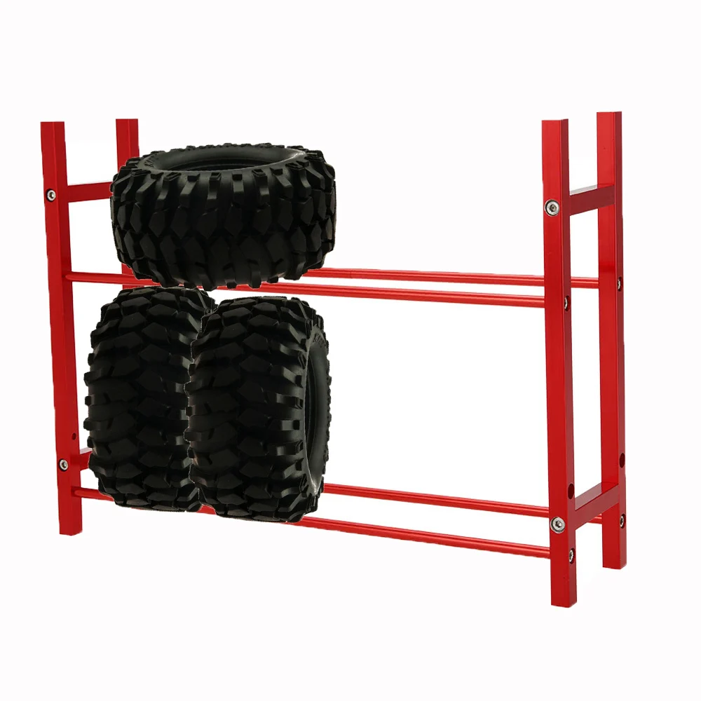 Metal Tyre Shelf Wheel Rack for 1//10 RC Axial SCX 10 Drift Car Tire Wheel Rims