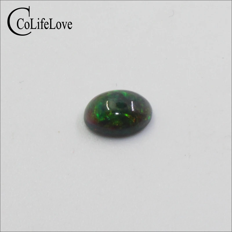 5mm*7mm natural treated black opal loose gemstone for jewelry making dyed black opal gemstone