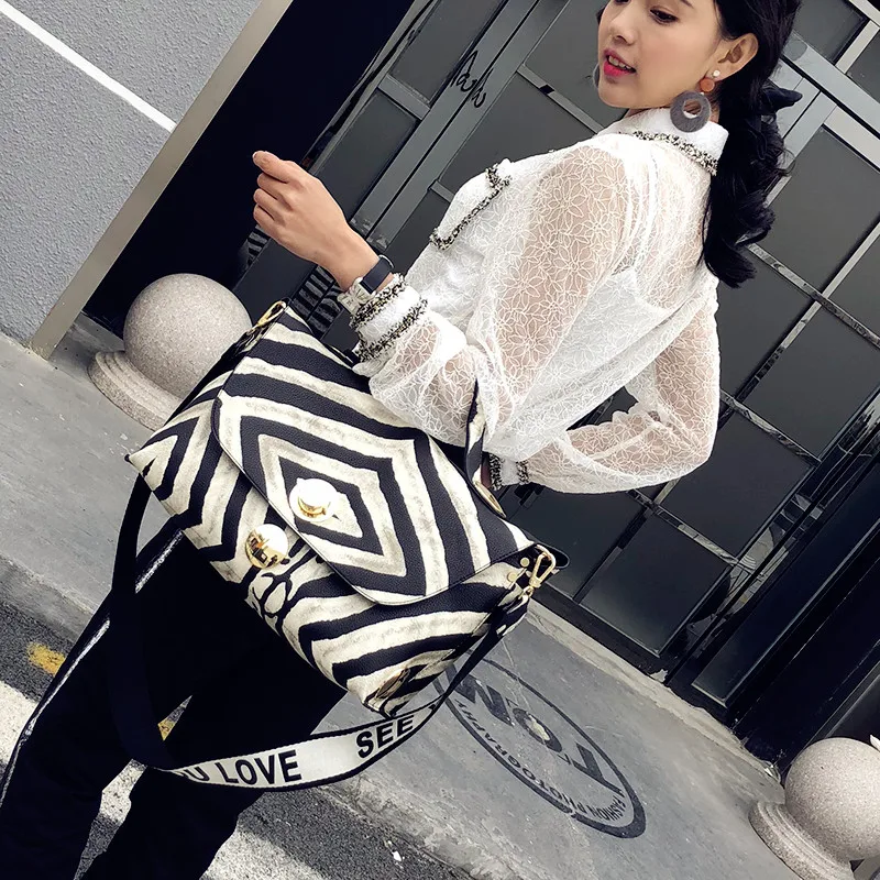 envelope bag stylish female big handbag leisure shoulder bag women zebra grain large capacity pu leather bag for girls tote (16)