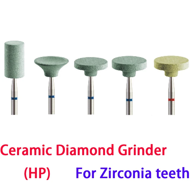 5pcs Dental Lab 7mm 12mm Diameter Ceramic Diamond Grinders for Zirconia