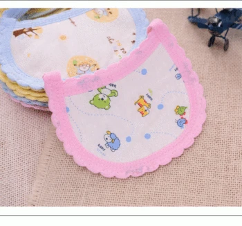 

DHL 2000pcs Baby Bibs Cartoons 100% Cotton Saliva Towel Infant Burp Cloths Feeding Boys Girls bibs