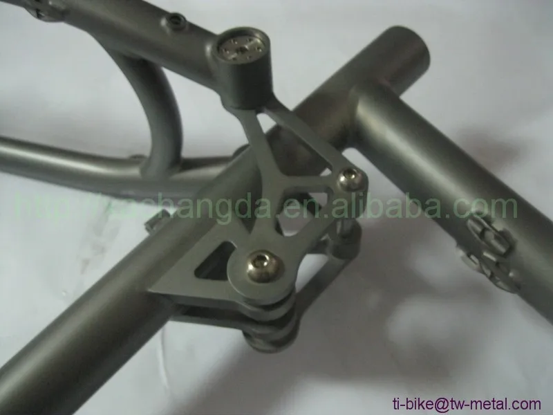 Excellent Titanium Sand Blasting Full Suspension Bike Frame Custom Titanium Suspension Bicycle Frames XACD Titanium Bike Frame Suspension 11