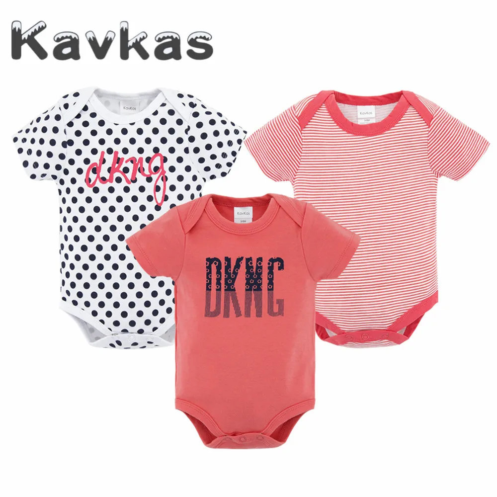 Kavkas/Новая детская одежда для мальчиков и девочек; 3 шт./лот; комбинезон с короткими рукавами; боди для новорожденных; одежда для малышей; roupas de bebes; комбинезоны - Цвет: HY2107