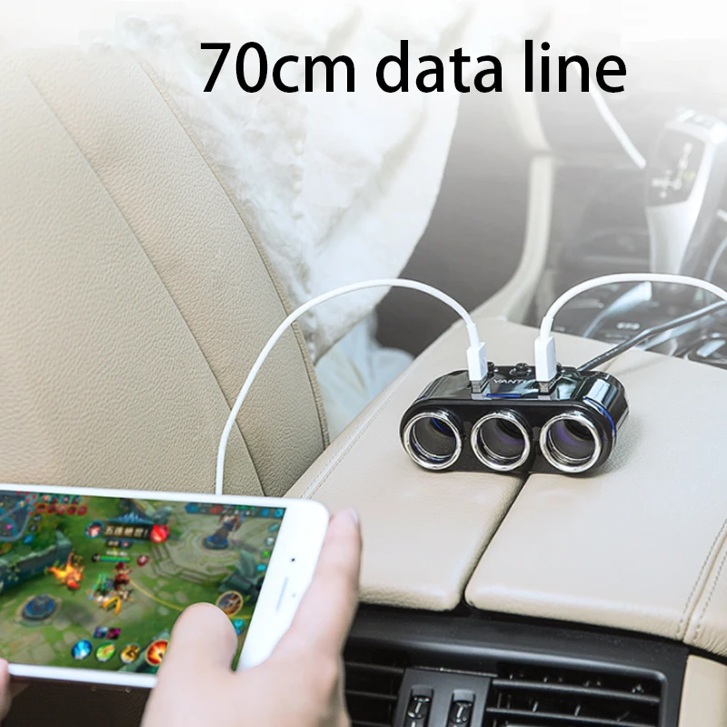 12V 2 Way автомобильный прикуриватель разветвитель розетка двойной USB зарядное устройство адаптер питания Авто электроника Аксессуары Алюминиевый сплав