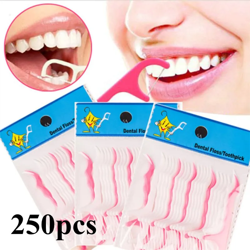 

100PCS 250PCS Utility Dental Floss Flosser Teeth Toothpicks Stick Oral Care Tooth Clean Wholesale & Drop Shipping
