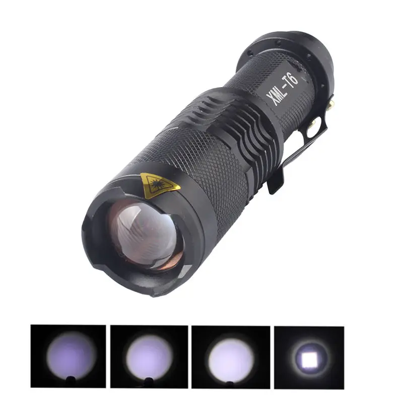Mini 2500LM 5Mode CREE XML T6 LED Adjustable Focus Al Flashlight Torch Light 11