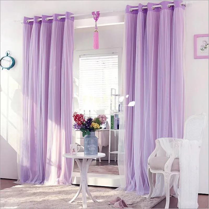 Hot Sale Wedding Lace Curtains Solid Blackout princess Curtains Elegant