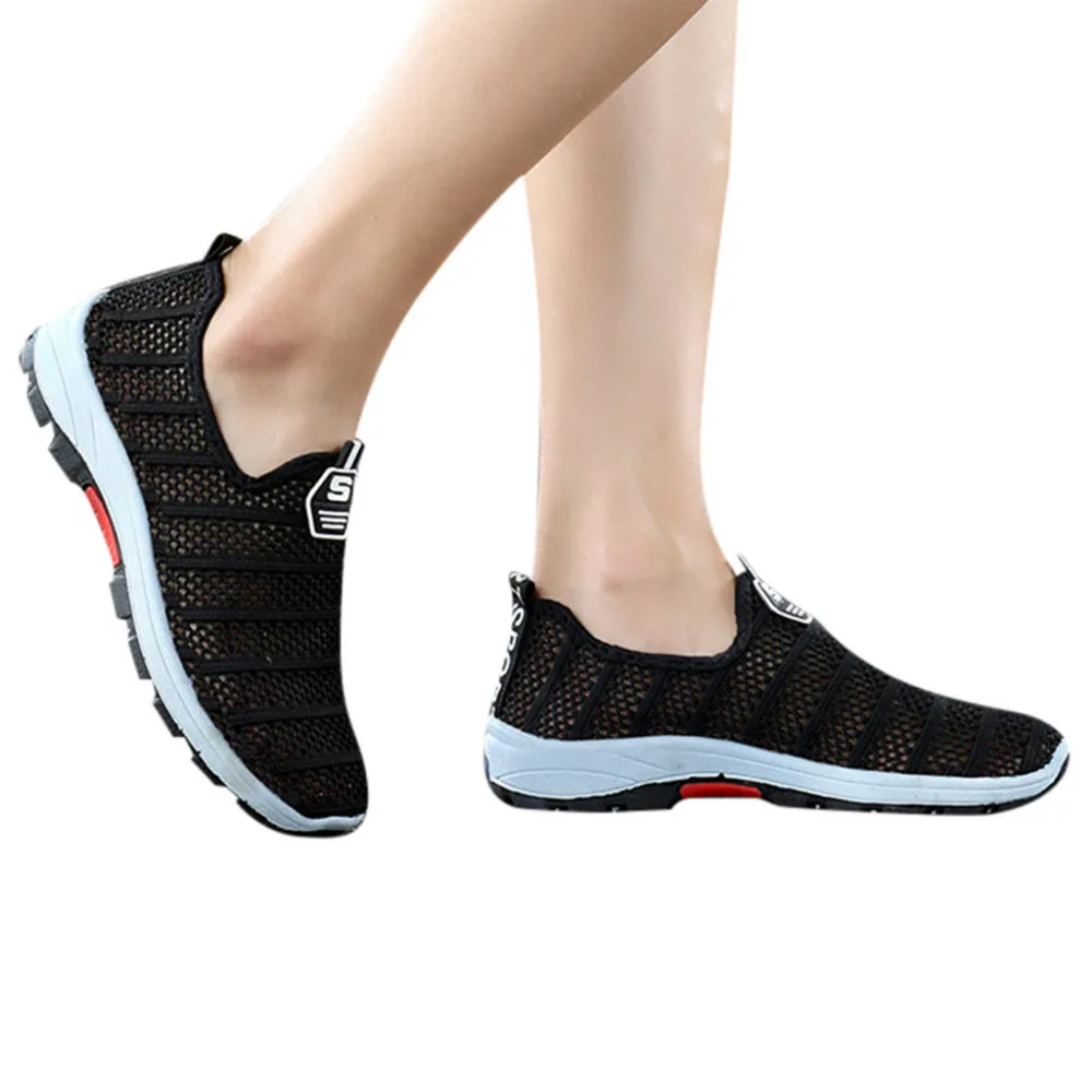 2019 Men's hollow flying woven mesh breathable sneakers lightweight soft bottom non-slip running shoes sneakers platform 40J14 (6)