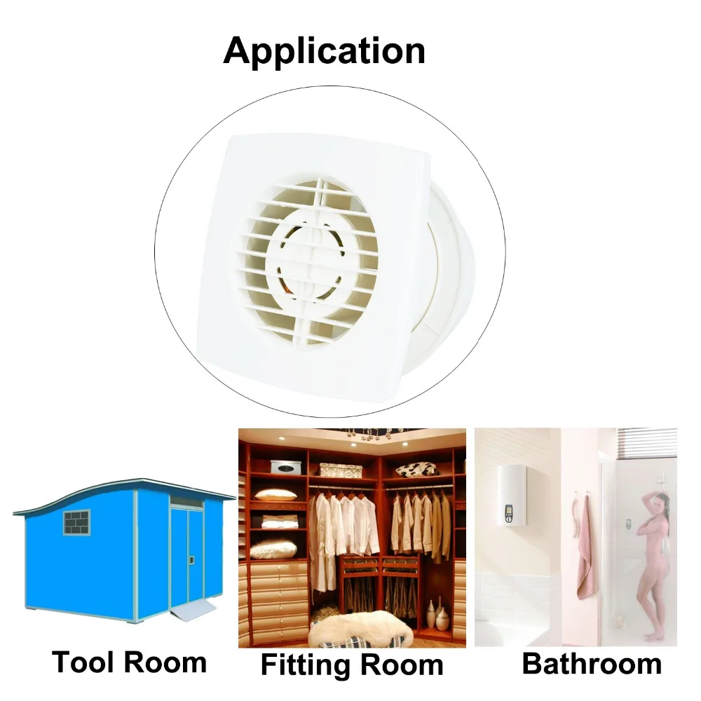 Hon& Guan 4 ''воздушный циркулятор ванная комната гараж вытяжной вентилятор; настенное крепление и потолочный вентилятор встроенный бытовой вентиляционные вентиляторы