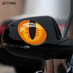 Струйное Новый 1 пара Симпатичные Моделирование глаза кошки наклейки 3D виниловая наклейка автомобиля головы крышка двигателя Зеркало
