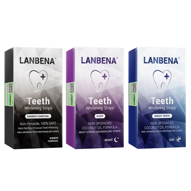 LANBENA отбеливание зубов полоски гигиена полости рта Белые Полоски удаляет зубной налет Красители отбеливание Стоматологические
