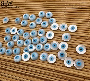 

100pcs/lot Free Shipping 10mm Natural Round Eye cabochon bead Mother of Pearl Beads Gift For Friend