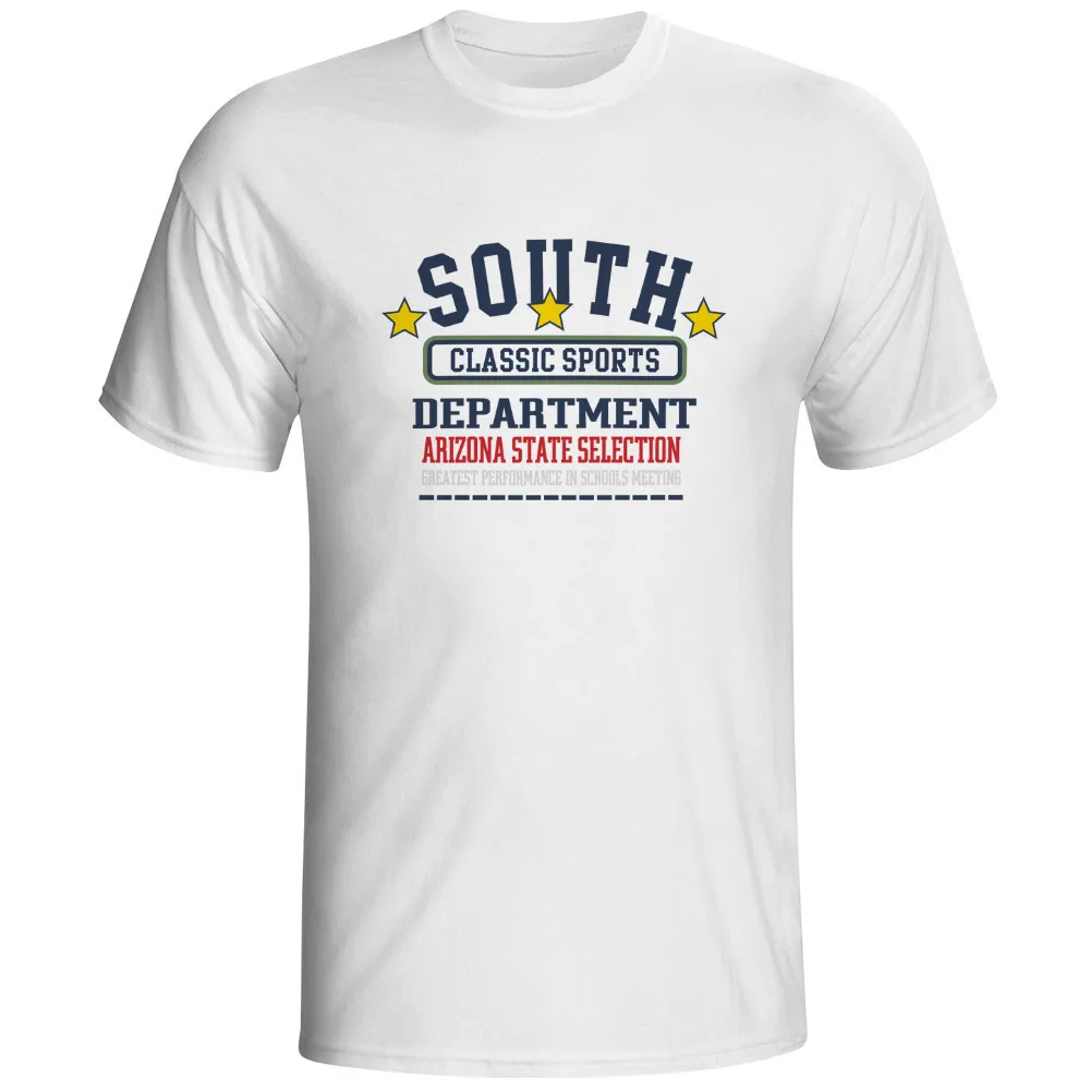 

USA Style Arizona State Selection Designed Printed White T Shirts Cool Fashion Funny tshirt Men Summer Top Tee geek t-shirts