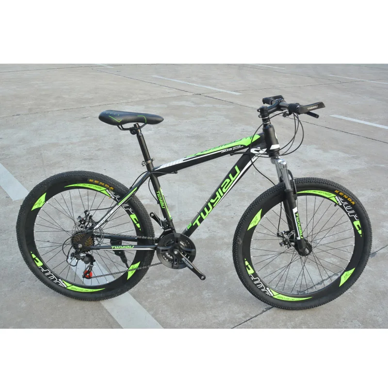 Велосипед/горный велосипед 24 26 дюймов стали амортизацией 21-скорость Алюминий сплав горные велосипеды с переменной скоростью велосипеда - Цвет: Зеленый