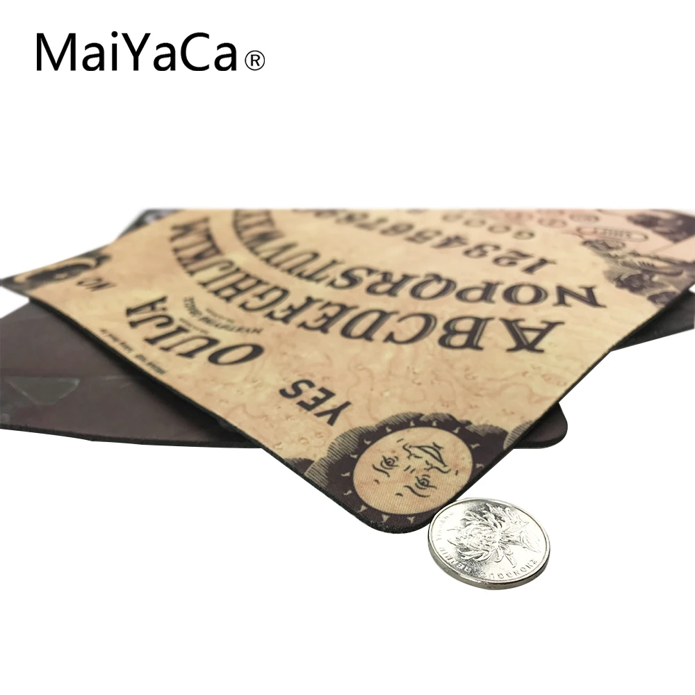 MaiYaCa топ продаж роскошные печати Ouija доска пользовательские кожи Нескользящие прочный резиновый коврик для мыши ПК оптическая мышь