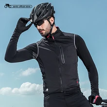 Мужская велосипедная жилетка Santic, ветрозащитная, светоотражающая, без рукавов, анти-пот, quick, сухие, теплые куртки, жилет для езды на велосипеде, Майо M8C07027