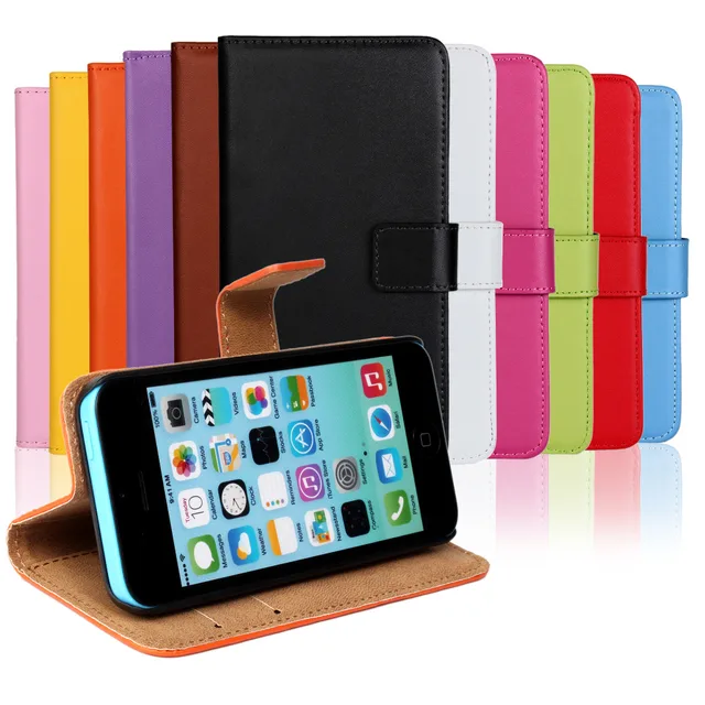 Best Price Capa 4.0 inch PU Leather Wallet Flip Case Coque For iPhone 5C Phone Cases With Card Slots & Kickstand Shell Covers Funda On 5C