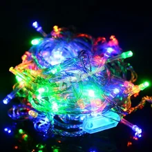 20 шт. 400 светодиодный 50 м гирлянда сказочные огни Рождество 160ft Гирлянда украшение Свадебные вечерние украшения красный синий белый желтый розовый
